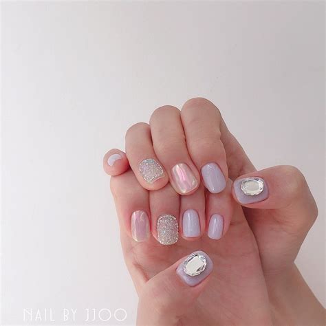 네일바이쭈🎀 On Instagram “이달의아트 💜” Nails Beauty Instagram