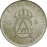 Kronor Gustaf Vi Adolf Th Birthday Sweden Numista