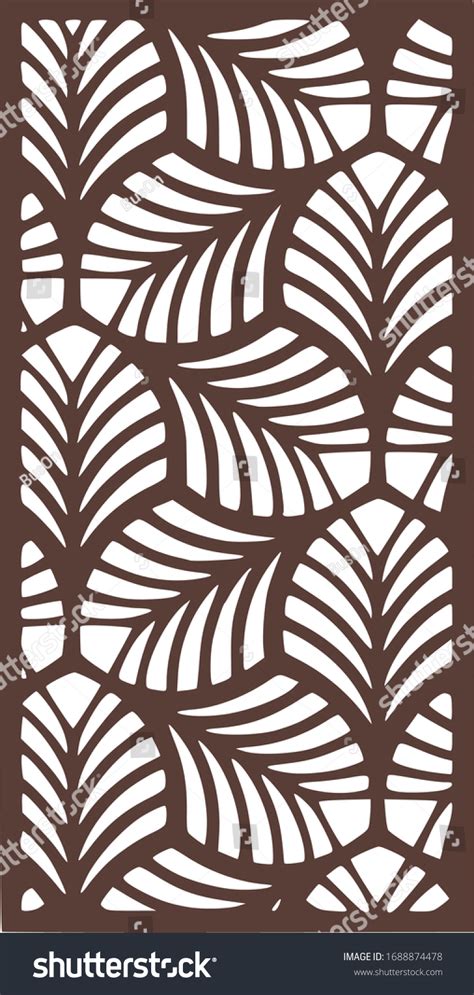 3d Cnc Cut Leaf Pattern Motif Stock Vector Royalty Free 1688874478