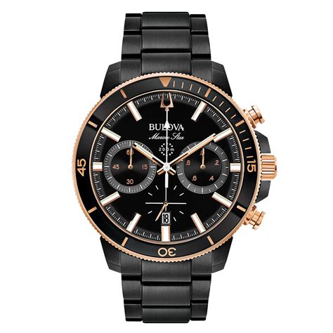 Bulova Marine Star Chronograph Black Bracelet 98B302