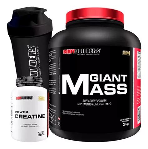 Kit Hipercal Rico Giant Mass Kg Creatina G Shaker Sabor