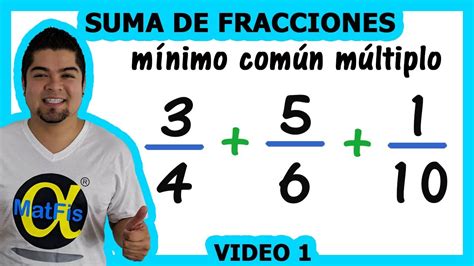 Suma de 3 fracciones con mcm mínimo común múltiplo 1 Alfa MatFis