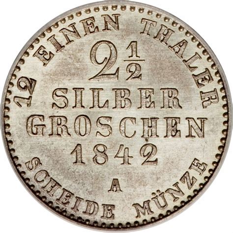 Silber Groschen Friedrich Wilhelm Iv Royaume De Prusse Numista