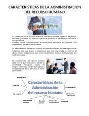 Blog Caracteristicas De La Admon Del Recurso Humano Docx