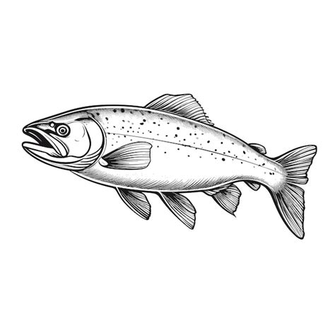 Premium Vector Hand Drawn Sketch Salmon Fish Illustration