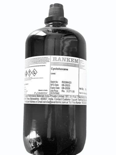 Toluene Rankem Liquid Cyclohexane For Polyurethane Packaging Size L