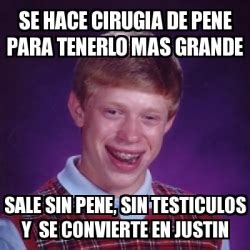 Meme Bad Luck Brian Se Hace Cirugia De Pene Para Tenerlo Mas Grande