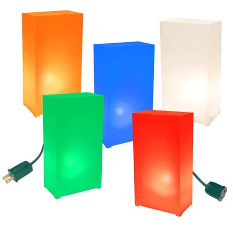 Lumabase Multi Color Electric Luminaria Kit Set Of 10 60710 The Home Depot