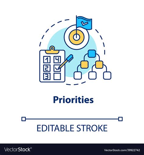 Priorities Concept Icon Self Building Royalty Free Vector