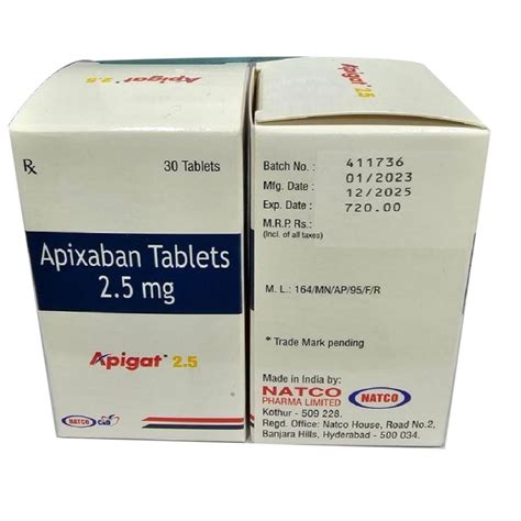 Apigat Mg Apixaban Tablet At Rs Box Pharmaceutical Tablets In