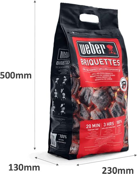 Weber 17591 Briketts Holzkohle Kohle Grillen Feuer 8 Kg EBay