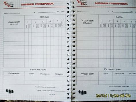 Дневник тренировок по бодибилдингу, пример составления дневника.