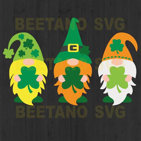 Gnomes st Patrick day SVG, DXF, EPS, PNG Instant Download