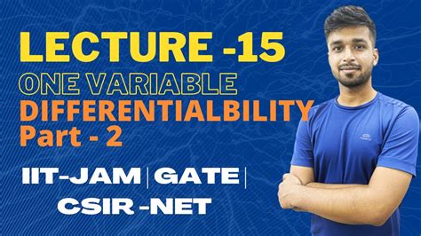 Lecture Differentiability Part Function Of One Variable