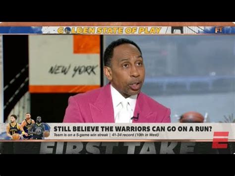 First Take Stephen A Smith Confident Steph Curry The Warriors Can