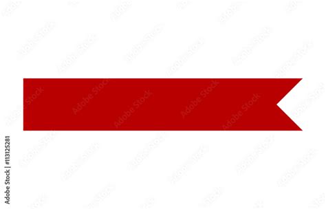 Red Banner Ribbon Strip Flat Design For Print And Websites Stock Vector