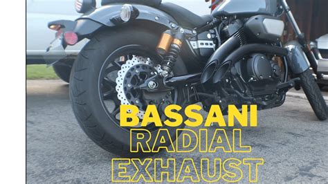 2022 Yamaha Bolt R Spec W Bassani Radial Exhaust Sweeper Stock