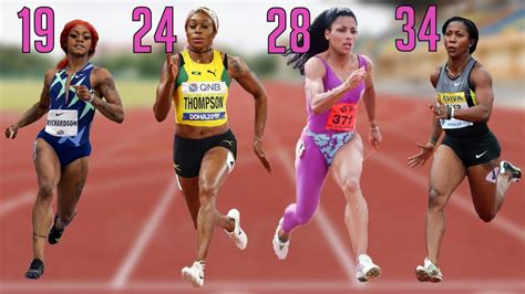 Fastest Womens 100m Time At Every Age 15 40 Youtube