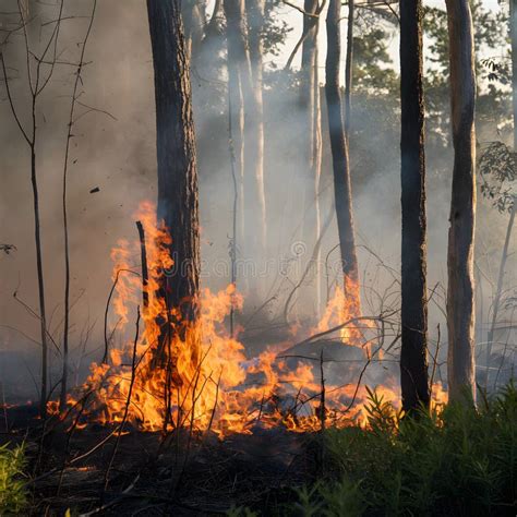 Flames Flicker through Trees, Smoke Surrounds Sunlight Filters, Aids ...