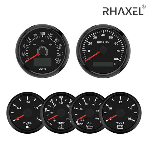 Rhaxel Gauge Set Mm Gps Speedometer Odometer Tachometer Fuel