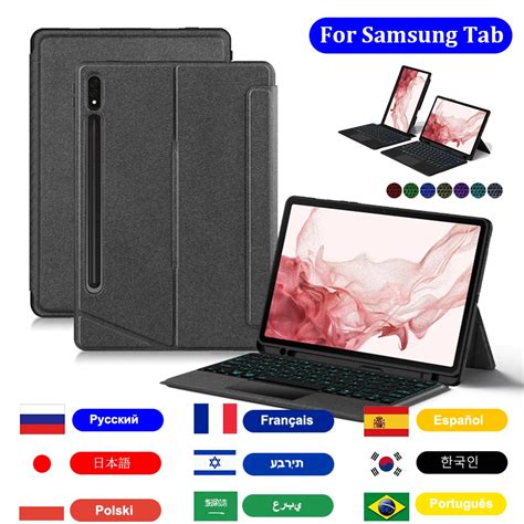 Capa De Teclado Bluetooth Destac Vel Para Samsung Tab S6 Lite SM P610