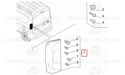 Fiorino Stop Lambası Sol Çift Kapı Stop Duyu Hariç 1391433080 FARBA