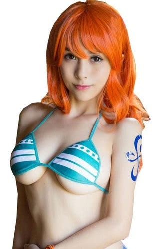 2018 One Piece Nami Cosplay Disfraz Sexy Biquíni Solo Top n