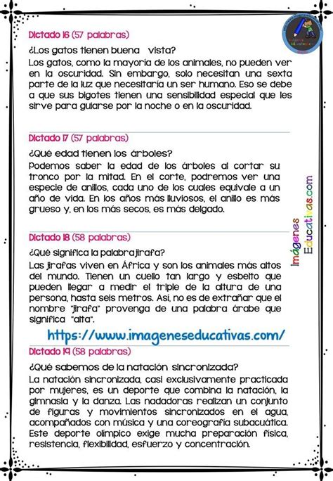 30 DICTADOS PARA PRIMARIA 1º 2º Y 3º CICLO 5 Lectura de comprensión