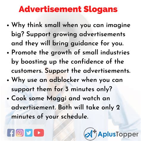 Advertisement Slogans | Unique and Catchy Advertisement Slogans in ...