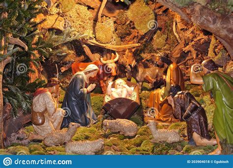 Christmas Crib or Nativity Scene Stock Photo - Image of monotheism ...