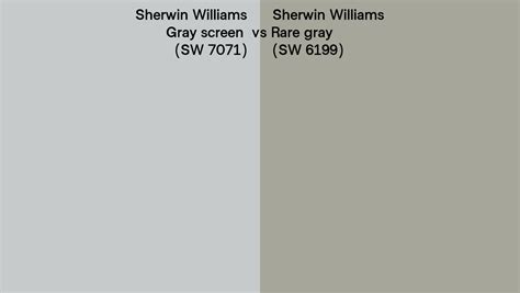 Sherwin Williams Gray Screen Vs Rare Gray Side By Side Comparison