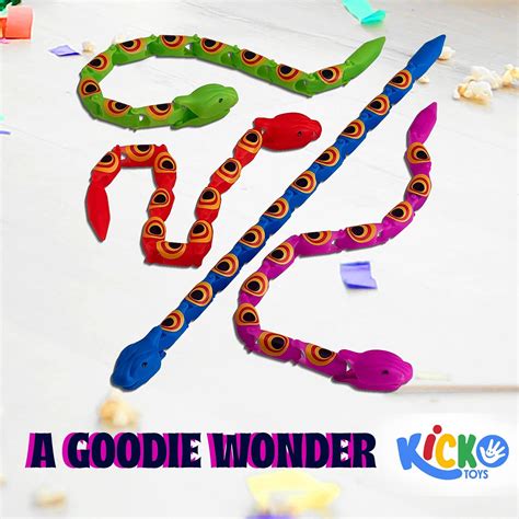 Everything You Need Kicko Wacky Wiggly Jointed Snakes 12 Pack 15