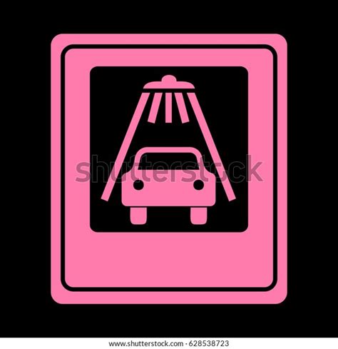 Car Wash Sign Vector Pink Icon Stock Vector Royalty Free