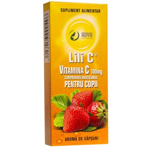 Vitamina C Pentru Copii Mg Lili C Comprimate Adya Farmacia