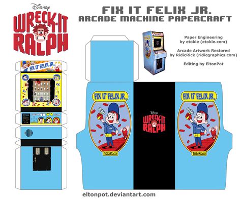 Fix It Felix Jr Arcade Papercraft By Eltonpot On Deviantart