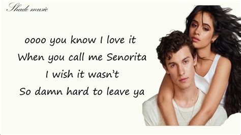 Shawn Mendes Camila Cabello Senorita Lyrics Youtube