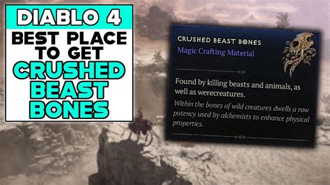 Diablo Best Place To Get Crushed Beast Bones Per Hour Youtube