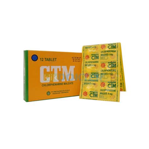 CTM Obat Gatal Dan Alergi 1 Pack Isi 12 Tab Lazada Indonesia