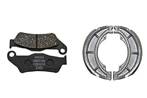 NIKAVI Front Rear Combo Brake Pad Brake Shoe Set Compatible For