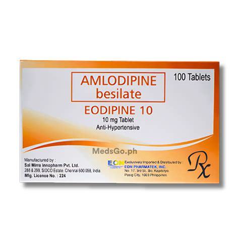 Eodipine Amlodipine Mg Tablet Price In The Philippines