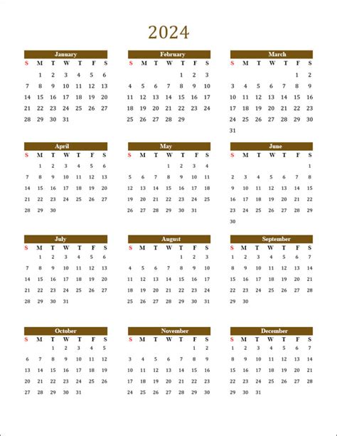 2024 Printable calendar template | Best Printable Calendar