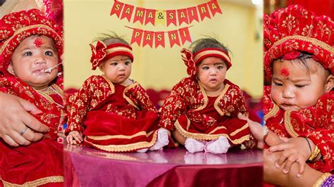 Traditional Newari Weaning Ceremony Of Twin Girls Sama And Saira