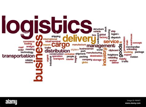 Logistics Word Cloud Concept Stock Photo Alamy