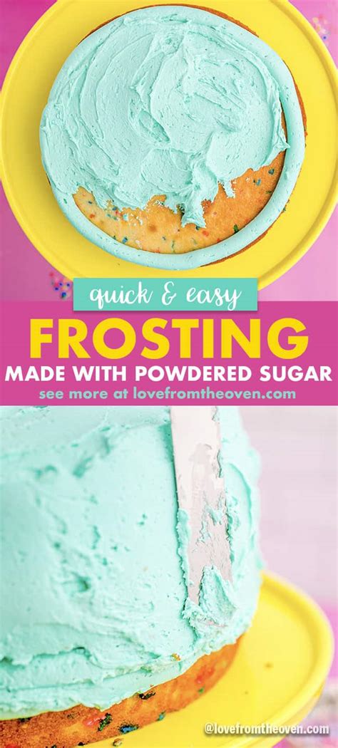 Powdered Sugar Frosting Recipe • Love From The Oven