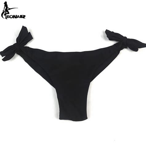 Eonar Swimwear Women Cheeky Bikini Bottom Adjustable Side Ties