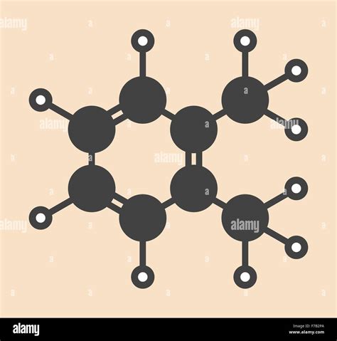 Ortho Xylene O Xylene Aromatic Hydrocarbon Molecule Stylized