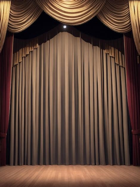 Premium Ai Image Theater Stage Red Curtain Set Of Different Curtains