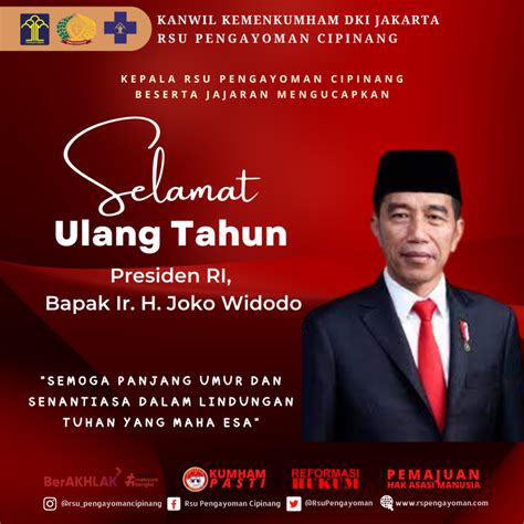 Selamat Ulang Tahun Presiden Ri Ir H Joko Widodo Rumah Sakit Umum