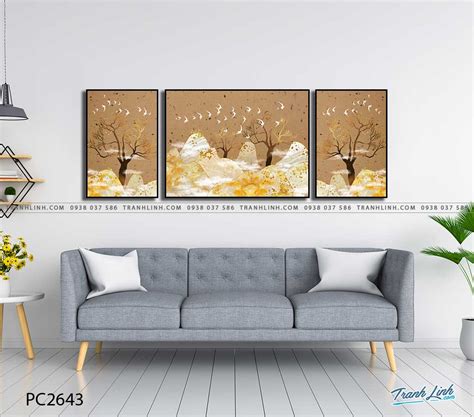 Bộ Tranh Canvas Phong Cảnh Trừu Tượng - PC2643 - Tranh Linh