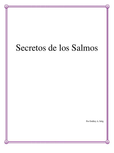 PDF El Secreto De Los Salmos Godfrey A Selig DOKUMEN TIPS